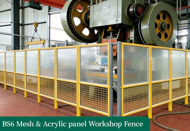 Mesh & Acrylic panel Workshop Fence